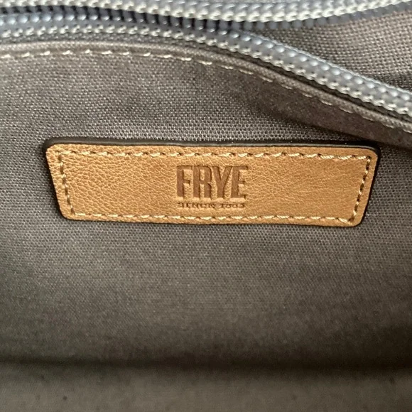 FRYE Tan Leather Shoulder Bag with Chain Strap - Picture 6 of 8